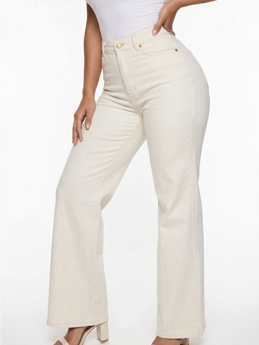 DL1961 Off-White High-Rise Jeans